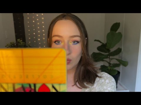 asmr doing my pride makeup (fast not aggressive tapping, whisper ramble, makeup application)