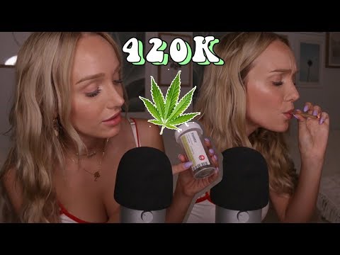ASMR 420K Subscriber Celebration! high whisper rambles, rolling a joint…