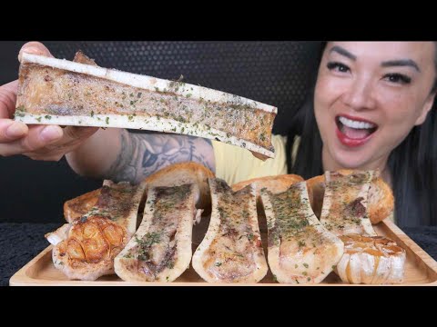 TRYING BONE MARROW FOR THE FIRST TIME (ASMR EATING SOUNDS) NO TALKING | SAS-ASMR