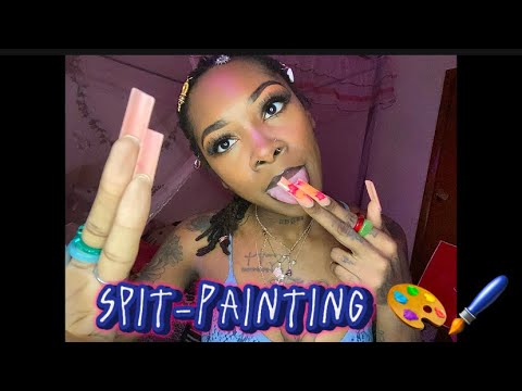ASMR| Spit-Painting The Alphabet On You 🎨🖌️