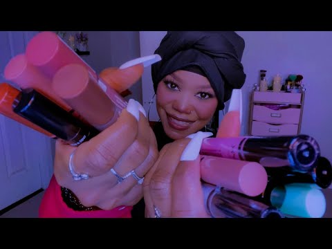 ASMR Roleplay | Chatty Friend Puts Lipgloss On You (Personal Attention, Mouth Sounds) ft. Dossier
