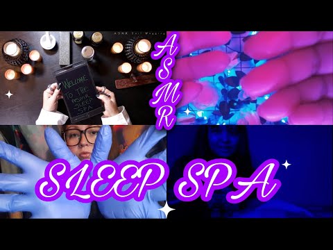 ASMR Sleep Spa Roleplay, Asking Questions, Skincare, Hair/Scalp Massage, Pampering ETC