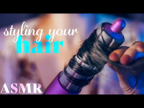 ASMR ~ Styling Your Hair ~ Personal Attention, Hair Brushing, Scalp Massage, Dyson (no talking)
