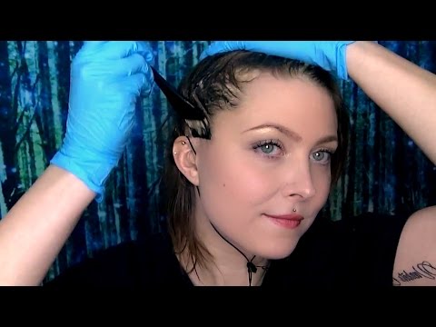 Hair Colouring ASMR 💆 Intense In Ear Mics / Plastic Gloves / Brushing / Scalp Massage
