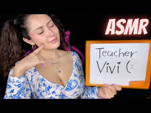 Teacher Vivi: vocabulary 🐶🌈🍎ASMR español ✨role play maestra inglés