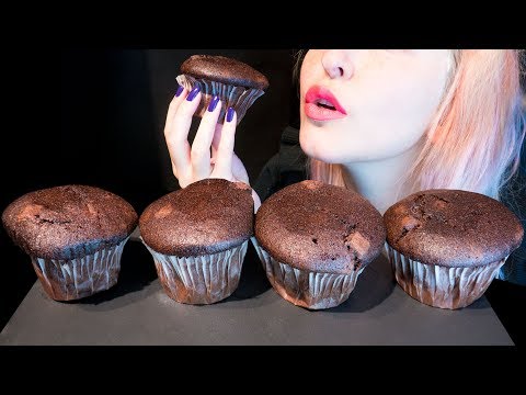 ASMR: Moist Double Chocolate Muffins | Big Bites ~ Relaxing Eating Sounds [No Talking|V] 😻