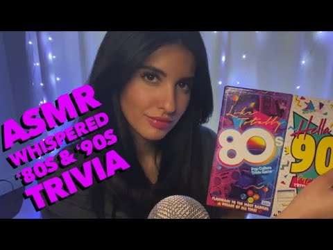 Another ASMR Whispered Reading of '80s and '90s Trivia Cards Video (Binaural, Tapping on Cards)
