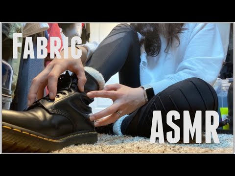 ASMR | tapping and scratching on my shoes and clothes | TINGLY | no talking