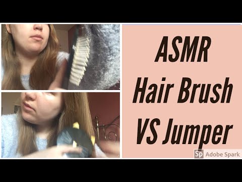 ASMR - Hairbrush VS Jumper (Hairbrush & tapping sounds)