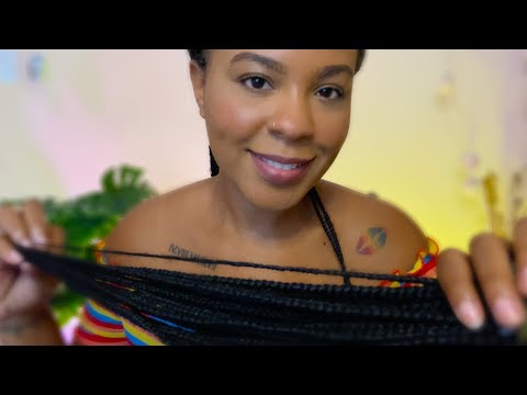 ASMR Jamaican Girl at the Back of Class Plays with your (Hair) Braids + Oils Scalp + Lays Edges