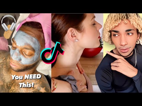 [ASMR] Relaxing Triggers To Fall Asleep Fast | TikTok Compilation (Body Massage, Facial, Hair Play)