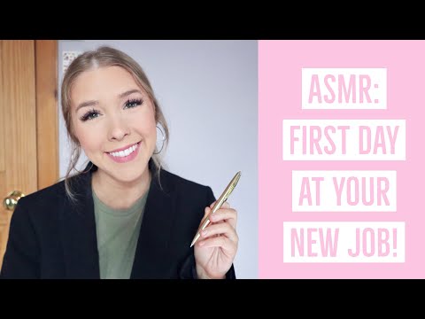 ASMR first day at your new job | positive affirmations + forms