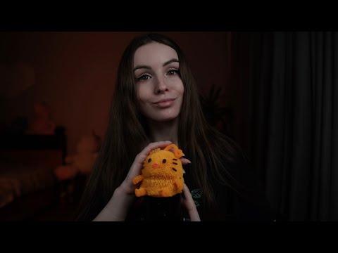 Mesmerizing ASMR : Gentle Feather Face Touch & Calming Mouth sounds & Stress Ball