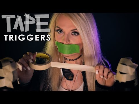 [ASMR] TINGLY Sticky Tape Triggers - {Peeling, Mouth, Leather, Gloves}