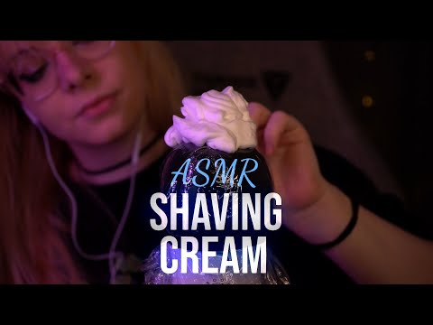 ASMR | Shaving Cream on Mic & Brushing - no talking