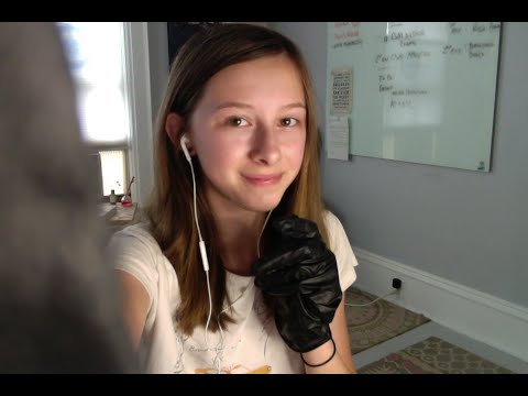 ASMR Face Touching and Glove Sounds
