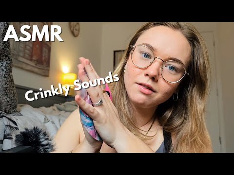 ASMR Crinkly Sounds, Rustling, Rubbing for sleep