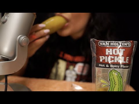 ASMR Hot & Spicy Pickle Eating *Quick Tingles*