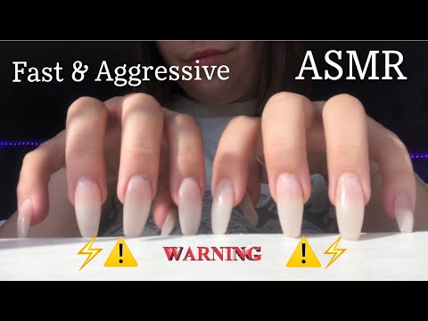 FAST & AGGRESSIVE TAPPING & SCRATCHING AROUND THE CAMERA & ON TABLE ASMR (no talking)