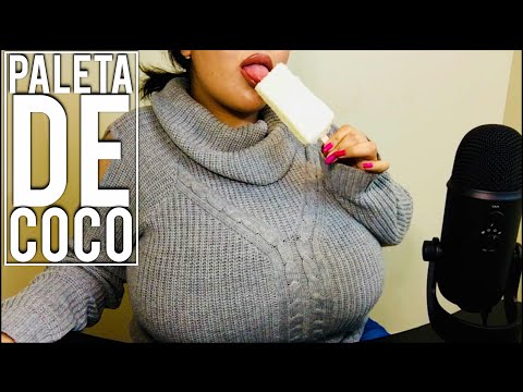 ASMR en Español | Paleta De Coco **SONIDOS DE SUCCIÓN DURA**