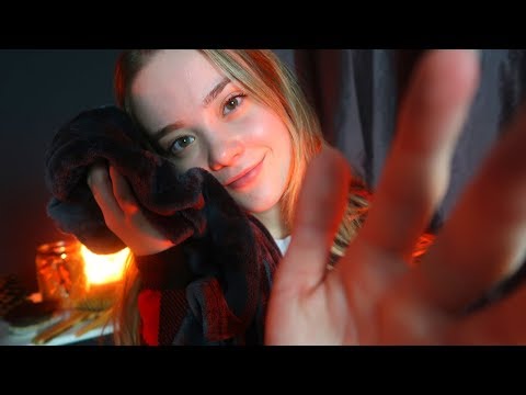 ASMR Let's Get COZY By The FIRE! 🔥 WOOD Sounds Roleplay, Crackling Fire Sound, Tapping, White Noise