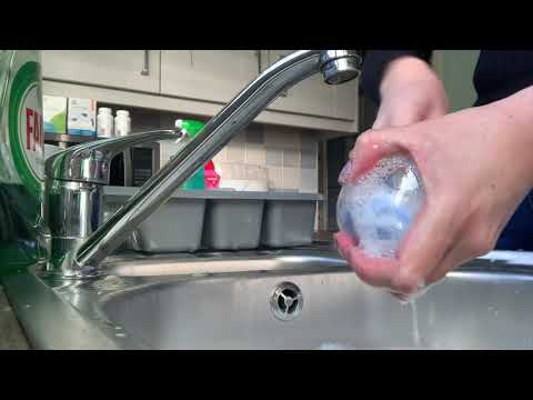 ASMR - Washing Up and Cleaning Just Sounds Water, Wiping, Scrubbing and Splashing