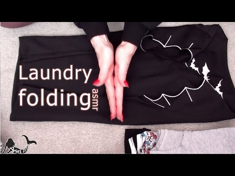 Ariel ASMR laundry folding. #asmr
