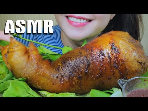 ASMR BONELESS PIG’S TROTTER GRILLED WITH CLAUSENA INDICA LEAF,CRUNCHY CHEWY EATING SOUNDS |LINH-ASMR