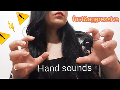 ASMR|EXTREMELY FAST AND AGGRESSIVE HAND SOUNDS&MOVEMENTS(no talking)⚠️⚡⚠️