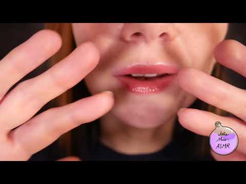 ASMR EXTREMELY CLOSE UP | Clickity Whisper | Dual Mics| Chewing Gum