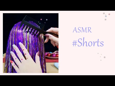 ASMR Tingly Tinsel Hair Combing #Shorts