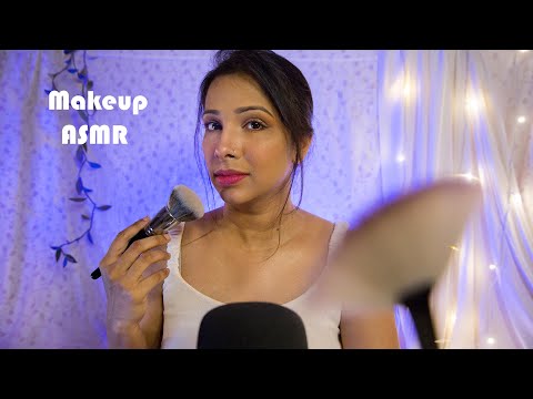 ASMR Roleplay| best friend secretly does your makeup for your late night date! 💄Layered sounds!