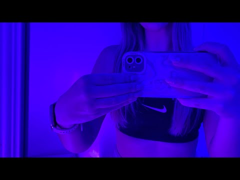 Blue ASMR 💙 Mirror Camera~Phone tapping ✨
