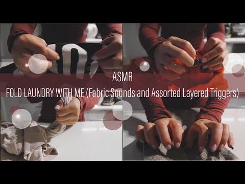 ASMR || FOLD LAUNDRY WITH ME!! (Fabric sounds and Layered Sound Triggers)