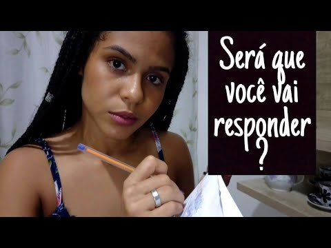 ASMR TE FAZENDO PERGUNTAS IMPORTANTES