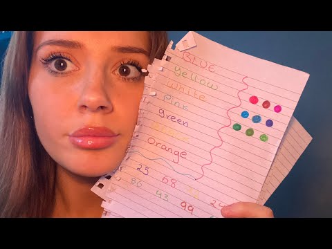 Lofi Asmr series of eye charts /colour tests and letter tests 👁 👁🤔