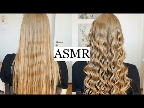 ASMR creating beautiful princess curls on my friend 👸🏼💕 (hair play, brushing, styling, no talking)