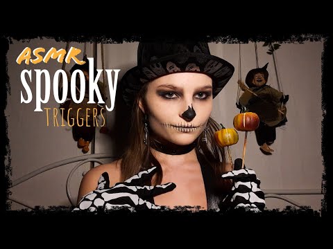 Spooky ASMR triggers (No talking, tapping, scratching, breathing sounds,...) | Praliene ASMR 🎃