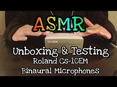 ASMR WHISPERS: Unboxing Roland CS-10EM Binaural Microphones 📦🎙️ | + Test