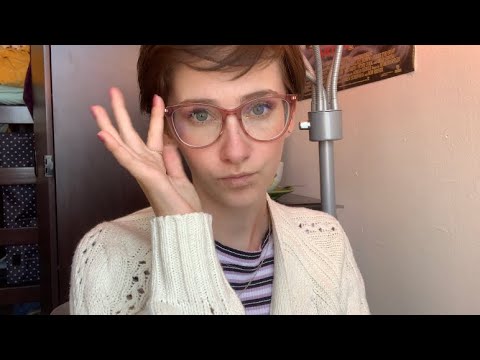 ASMR// Rude school counselor fixes your schedule// typing+ eating//