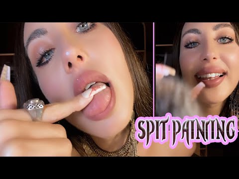 ASMR | Spit Painting on You, Brushing, Nibbling | Mouth Sounds, High Sensibility