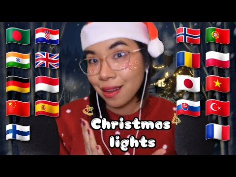 ASMR: CHRISTMAS LIGHTS in 18 DIFFERENT LANGUAGES (Whispering) 🎄🕯  [Binaural]