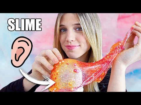 ASMR SLIME IN YOUR EARS (Satisfying slime on the microphone) NO TALKING
