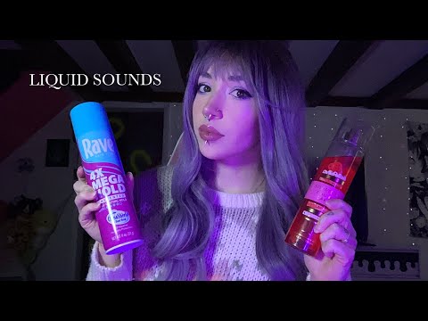 Liquid Sounds ASMR | Tapping, Bottle Shaking, Whispering, Rambling, Lid Sounds