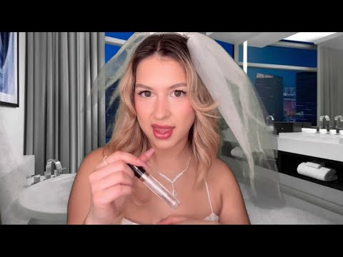 ASMR Your toxic friend gets you ready for her Bachelorette Party 🍾 Doing your makeup aggressively🙃