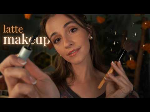 ASMR | GENTLE & SLEEPY ☕🍂 Doing Your Makeup | (ear to ear whispers, personal attention)