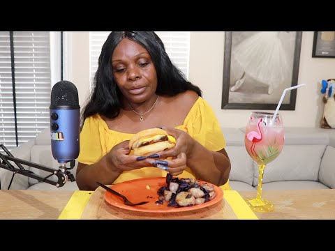 MADE MY OWN BURGER WITH BEYOND MEAT ASMR EATING SOUNDS