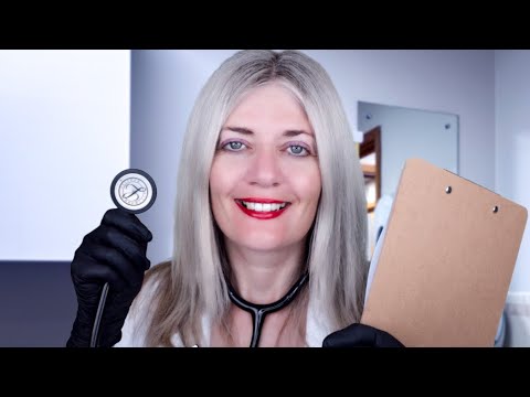 ASMR Medical Exam & Anxiety Assessment - Otoscope, Stethoscope, Blood Pressure, Guided Breathing