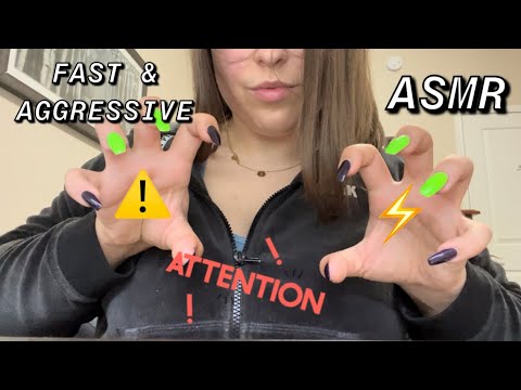 EXTREMELY FAST & AGGRESSIVE TAPPING & SCRATCHING ASMR NO TALKING LOFI 1 HOUR LOOPED