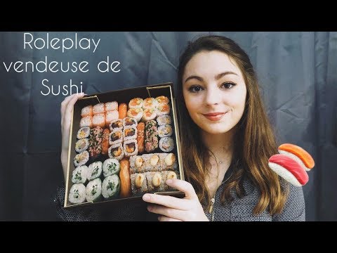 ASMR FRANCAIS ♡ ROLEPLAY Vendeuse de Sushi (whispered/ Tapping/ Scratching) ♡